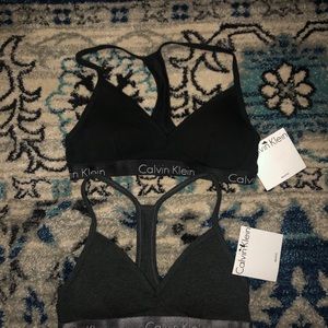 NWT 2 Calvin Klein bralettes size S